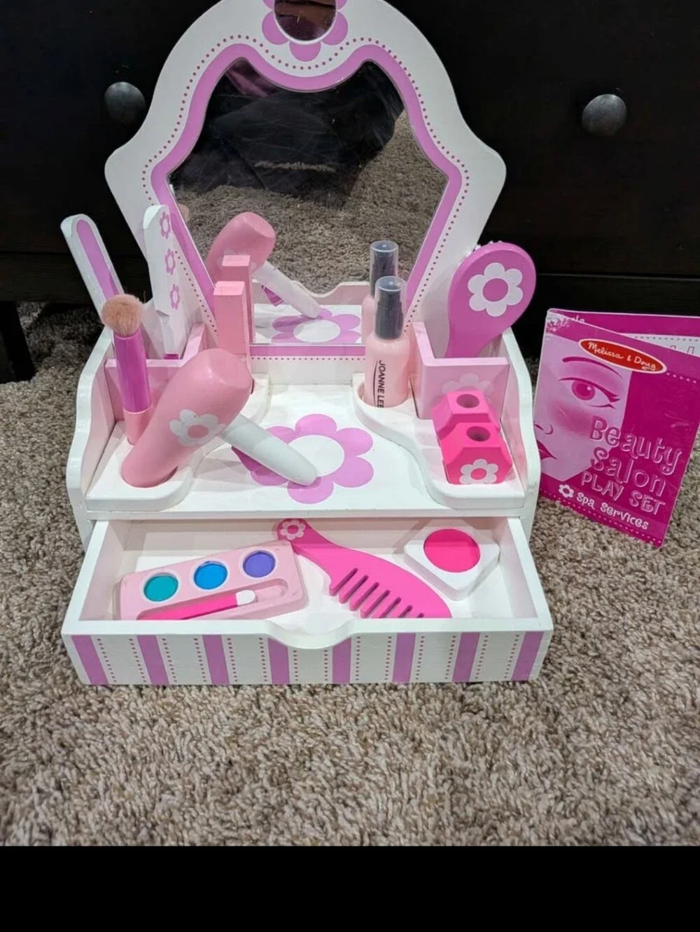 Melissa and Doug wood vanity makeup set